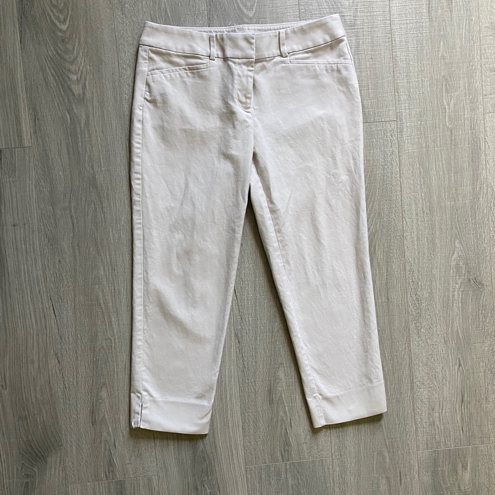 Loft Marisa Khaki “The Riviera Pant” Cropped Pants Size 8